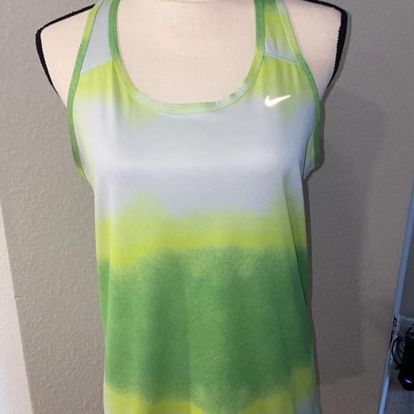 Nike Tops - Nike Dri Fit Green Ombré Racerback Tank Top